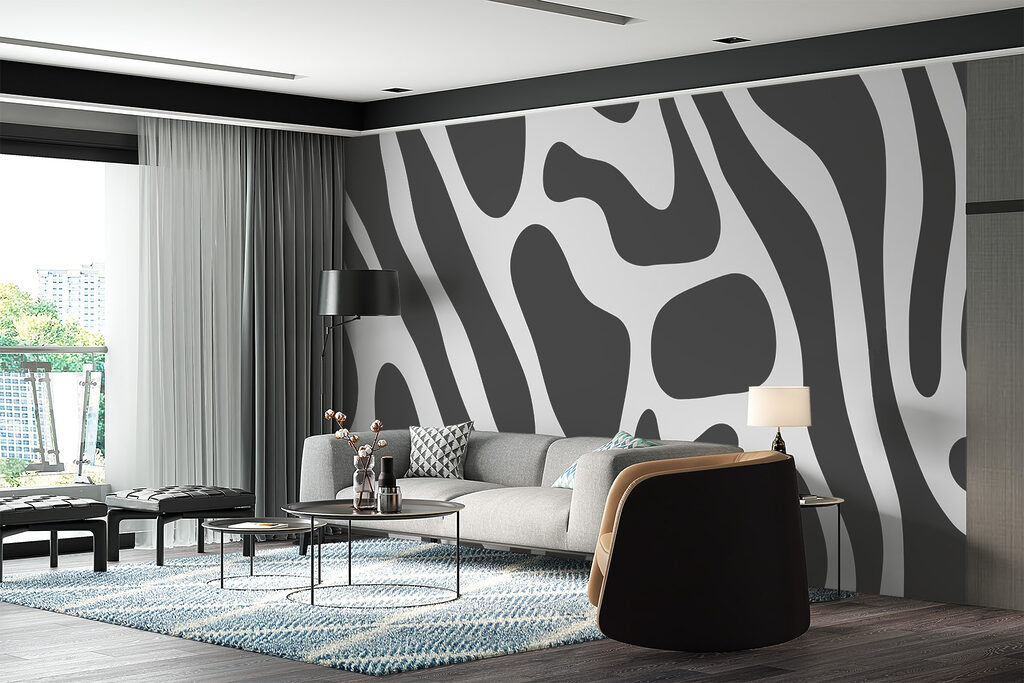 Flowing abstract design in gray tones Flowing abstract design in gray tones