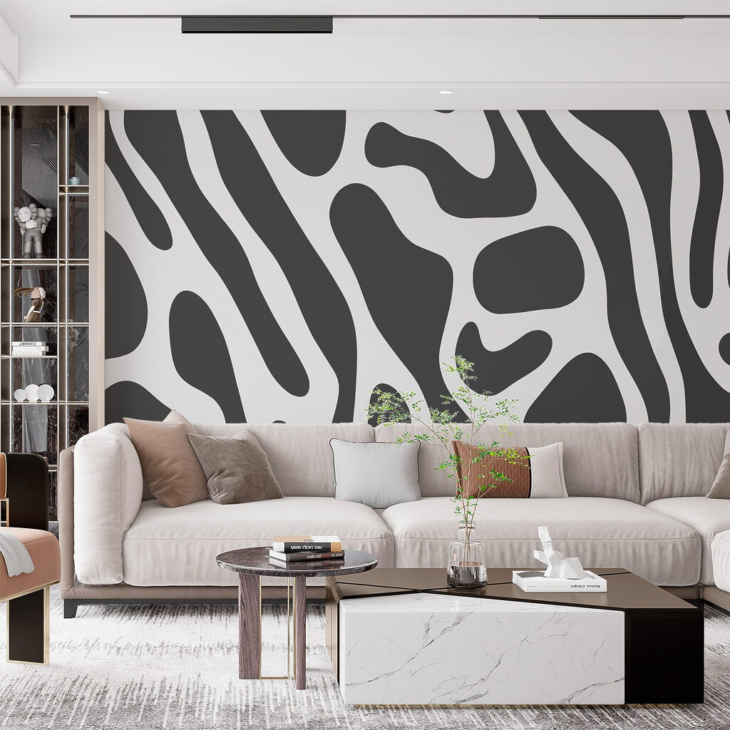 Flowing abstract design in gray tones Flowing abstract design in gray tones