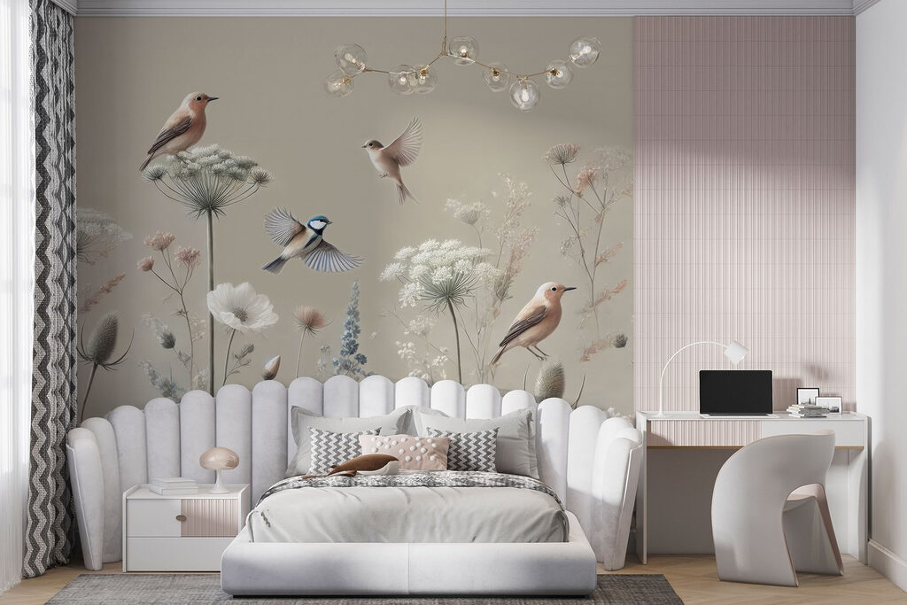 Birds on flowers and plants Birds on flowers and plants