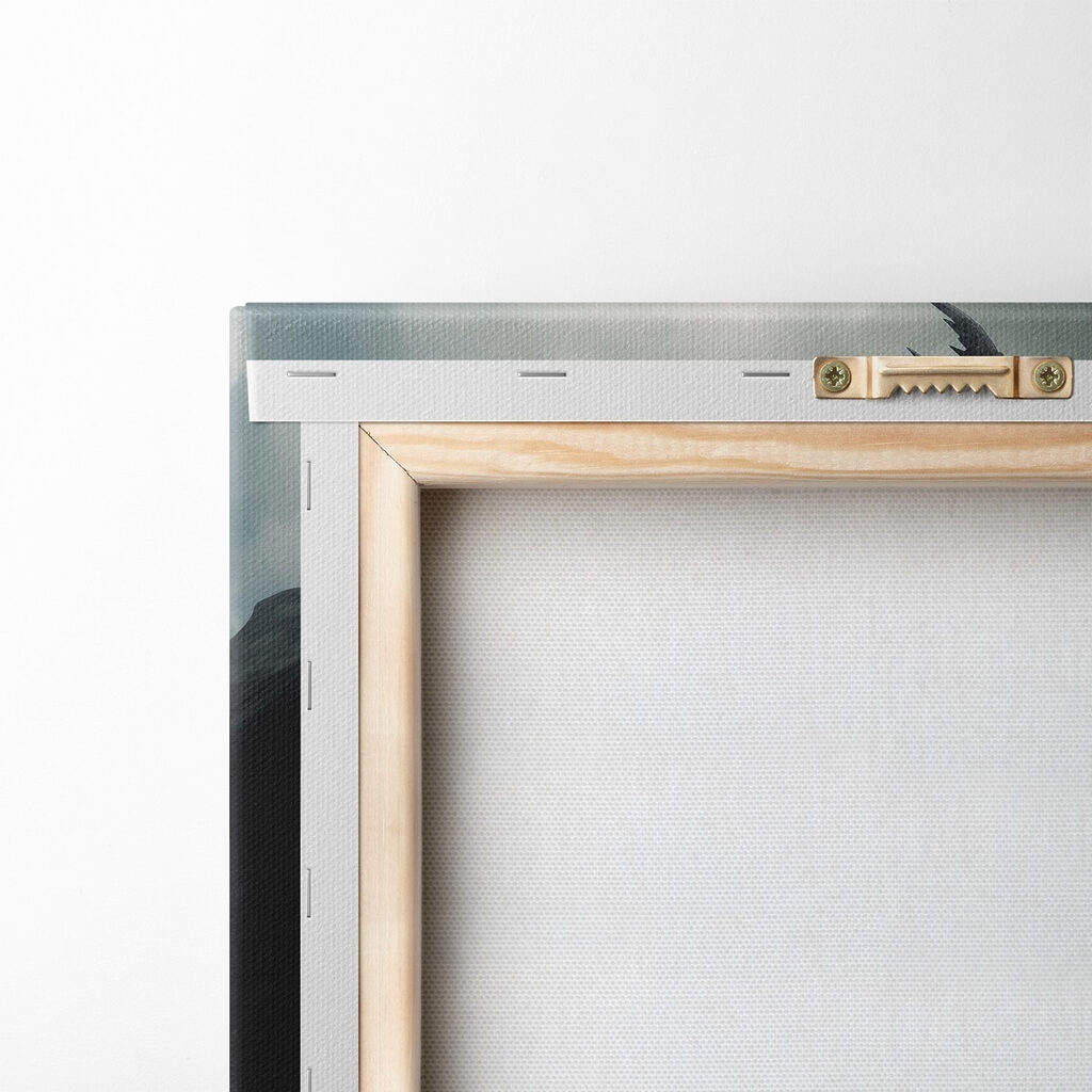 Black dragon on a rock