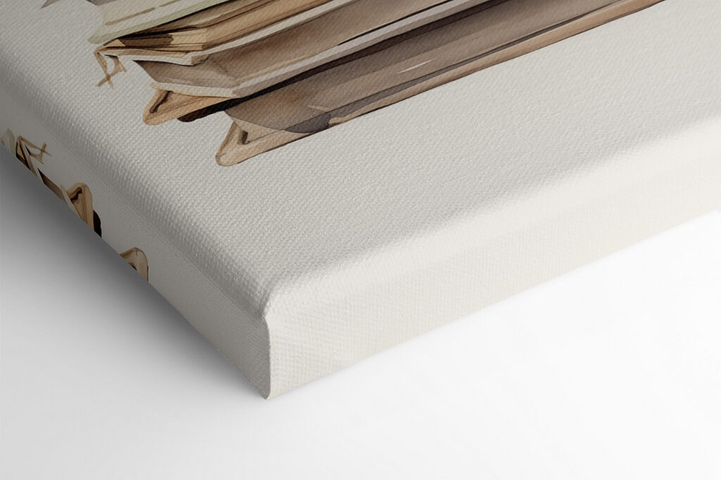 Watercolor of a stack of books