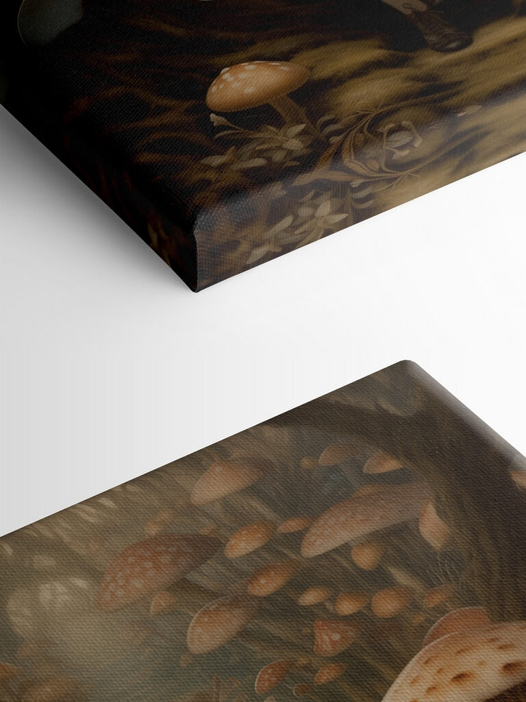 Girl in a dress in a forest