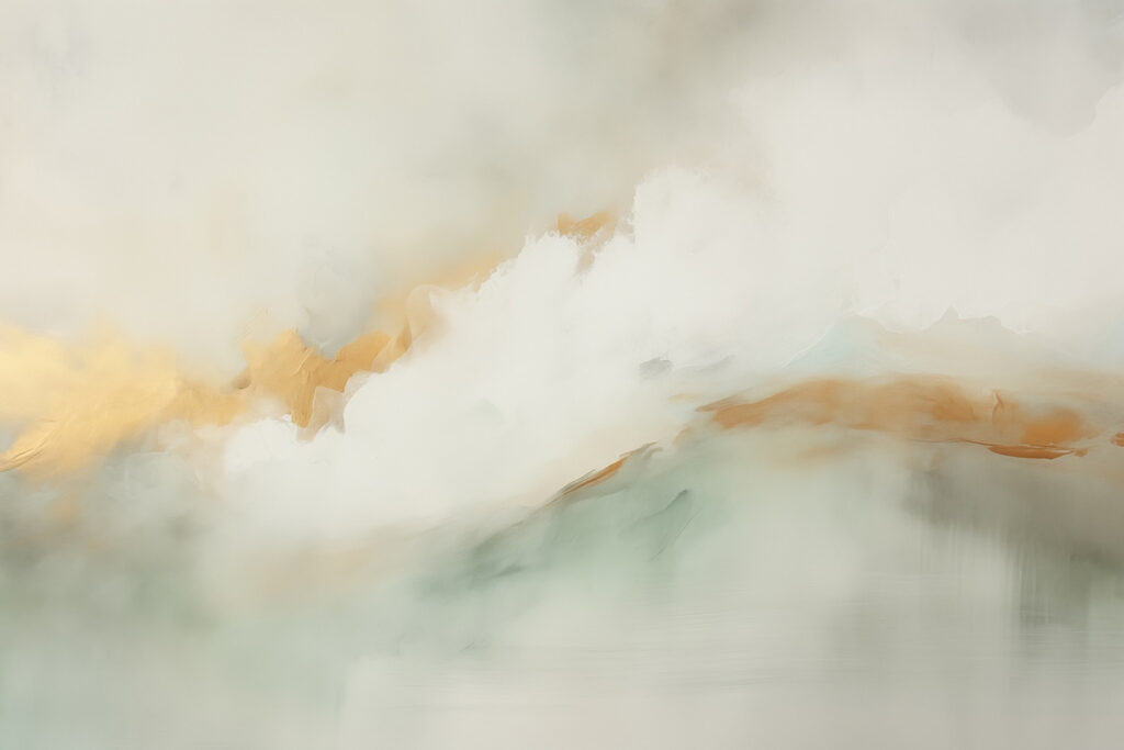 Painting of a mountain range