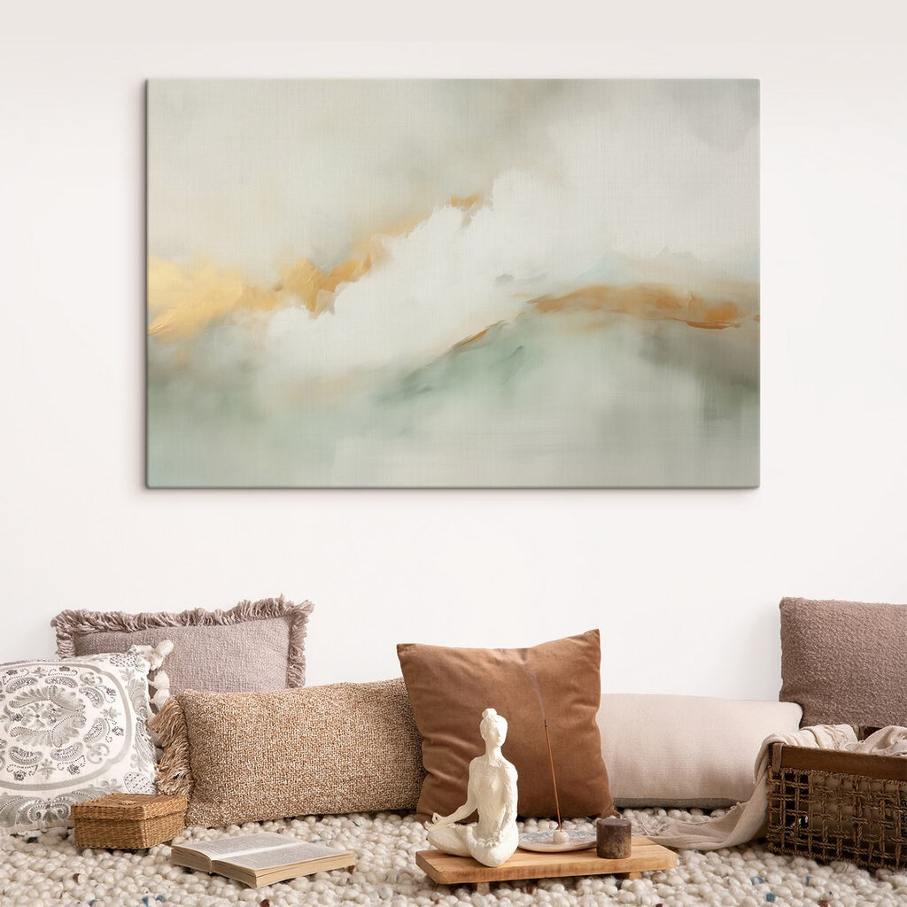 Painting of a mountain range