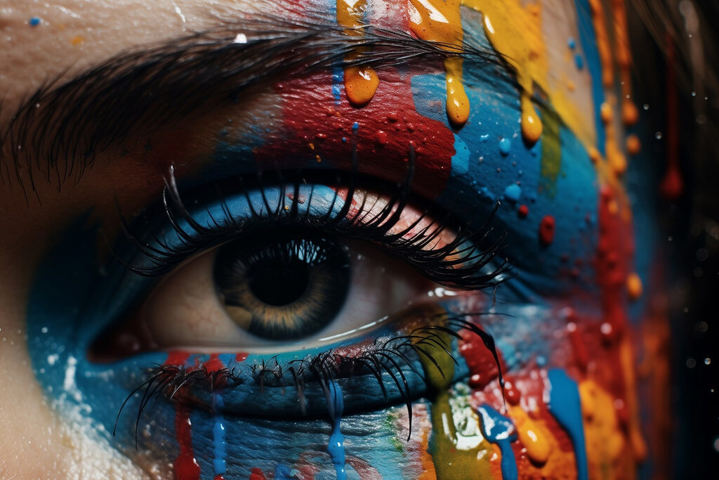 Vivid colors on expressive canvas