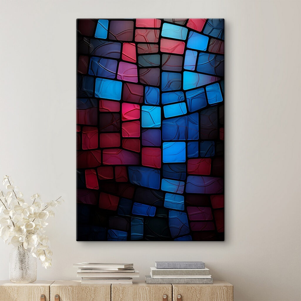 Colorful mosaic of squares Colorful mosaic of squares