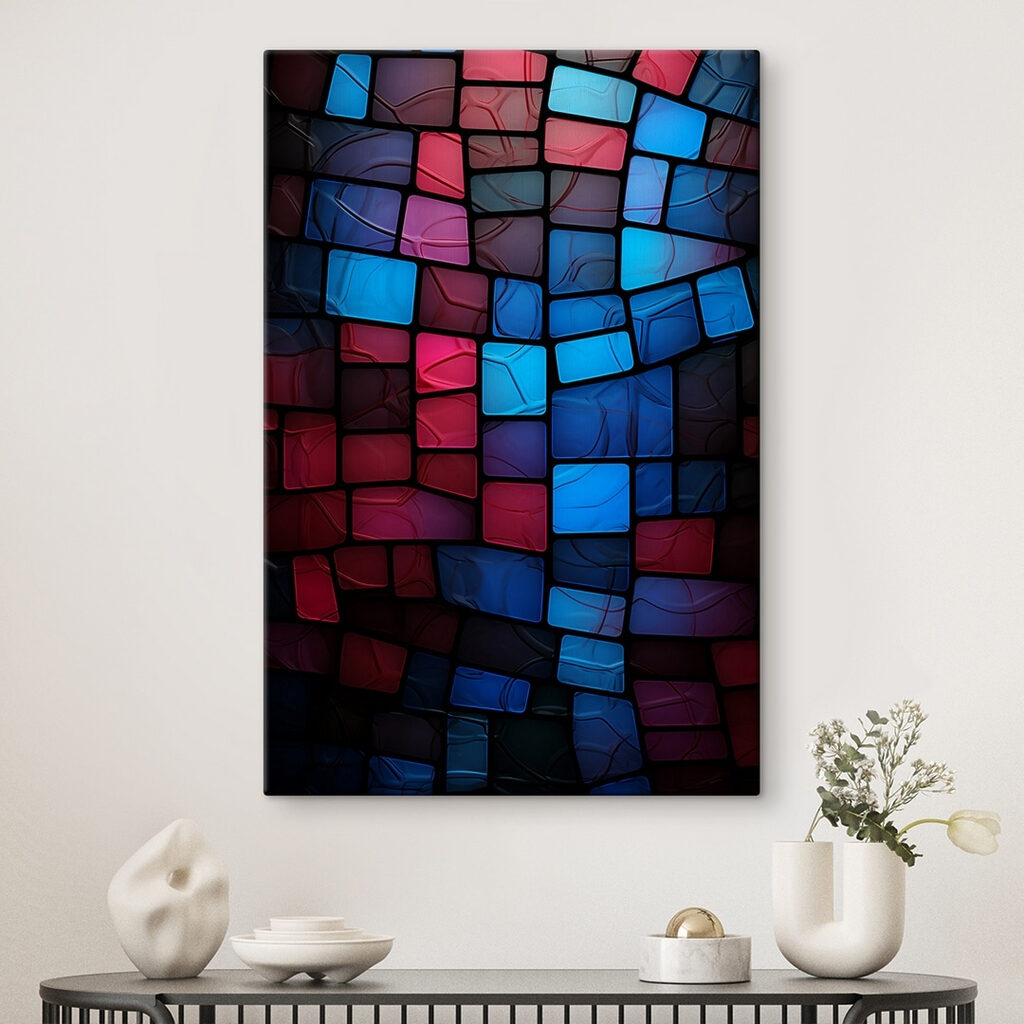 Colorful mosaic of squares Colorful mosaic of squares