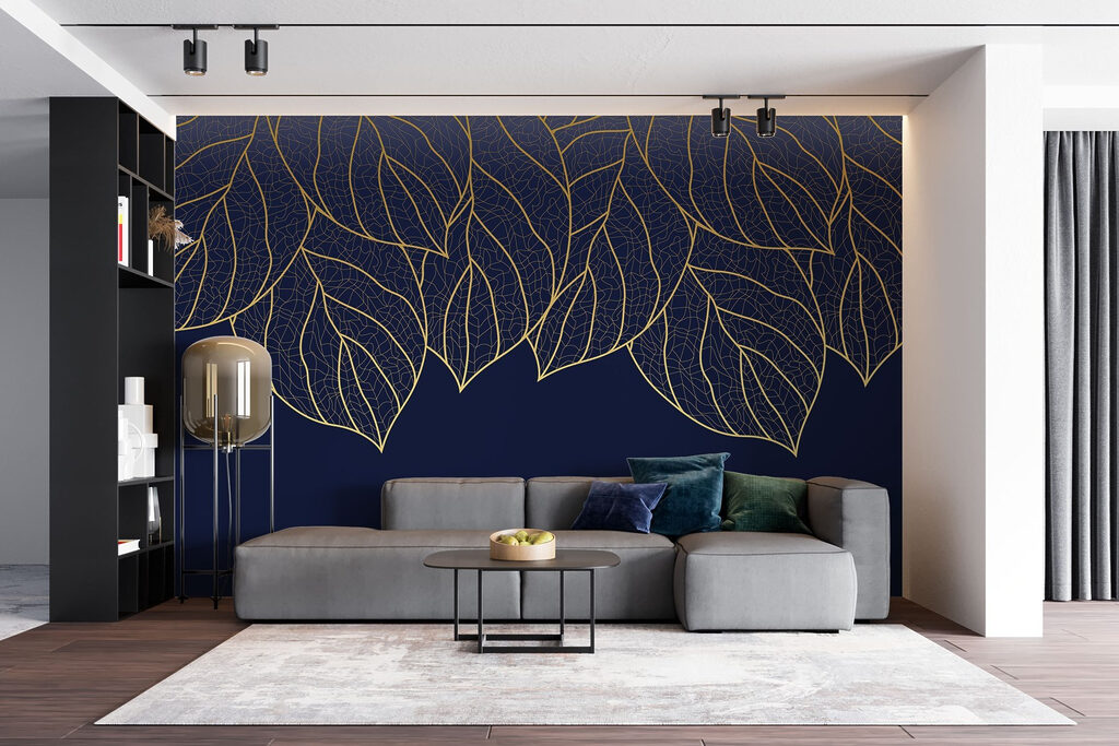 Elegant leaf pattern on dark background Elegant leaf pattern on dark background