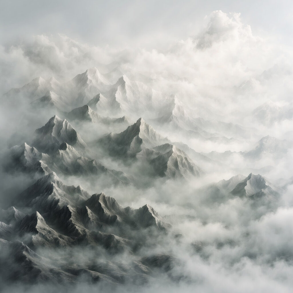 Mountain range with clouds Mountain range with clouds