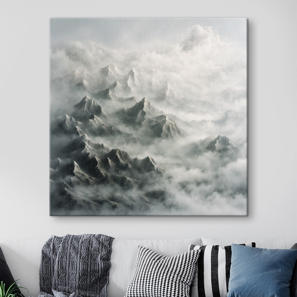 Mountain range with clouds Mountain range with clouds