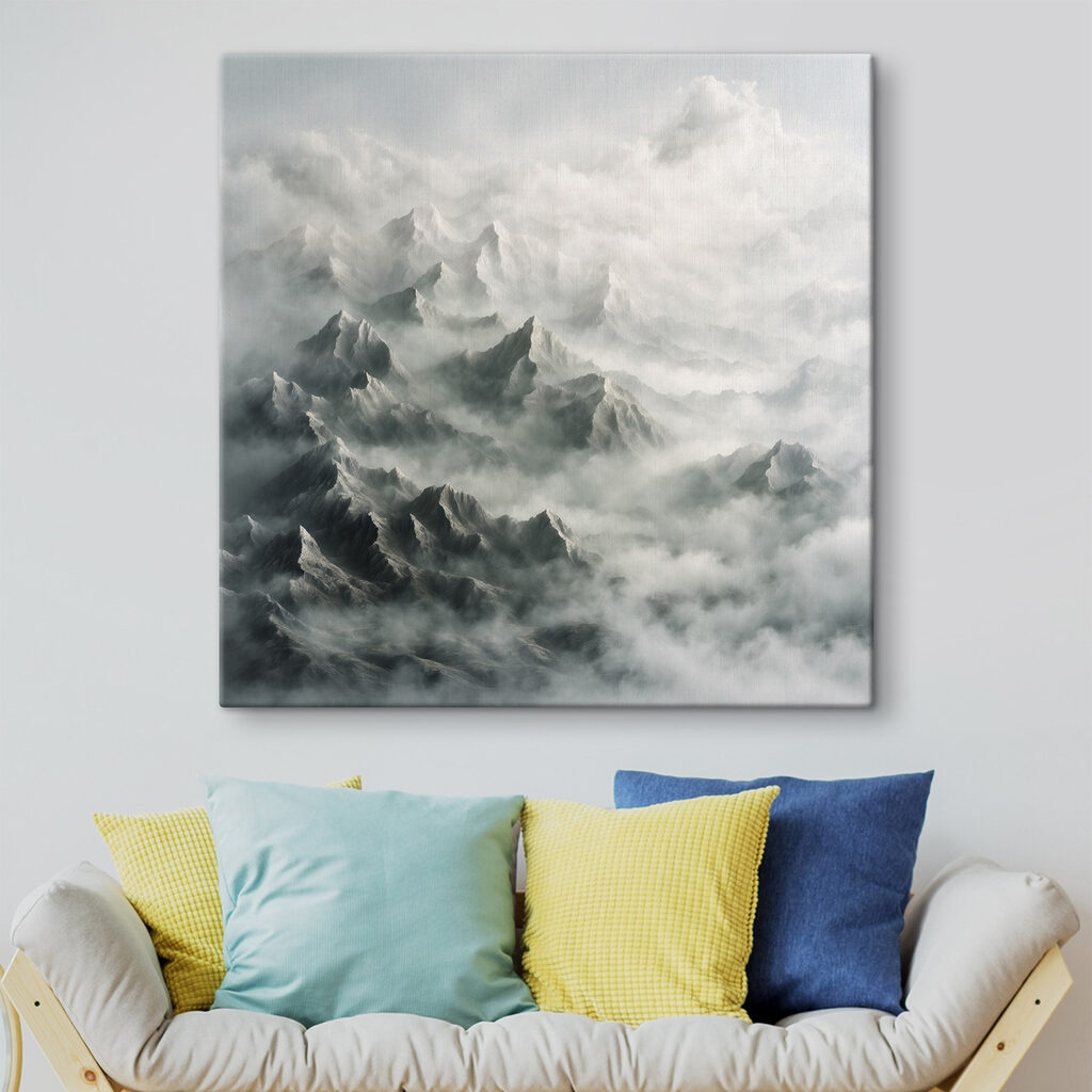 Mountain range with clouds Mountain range with clouds