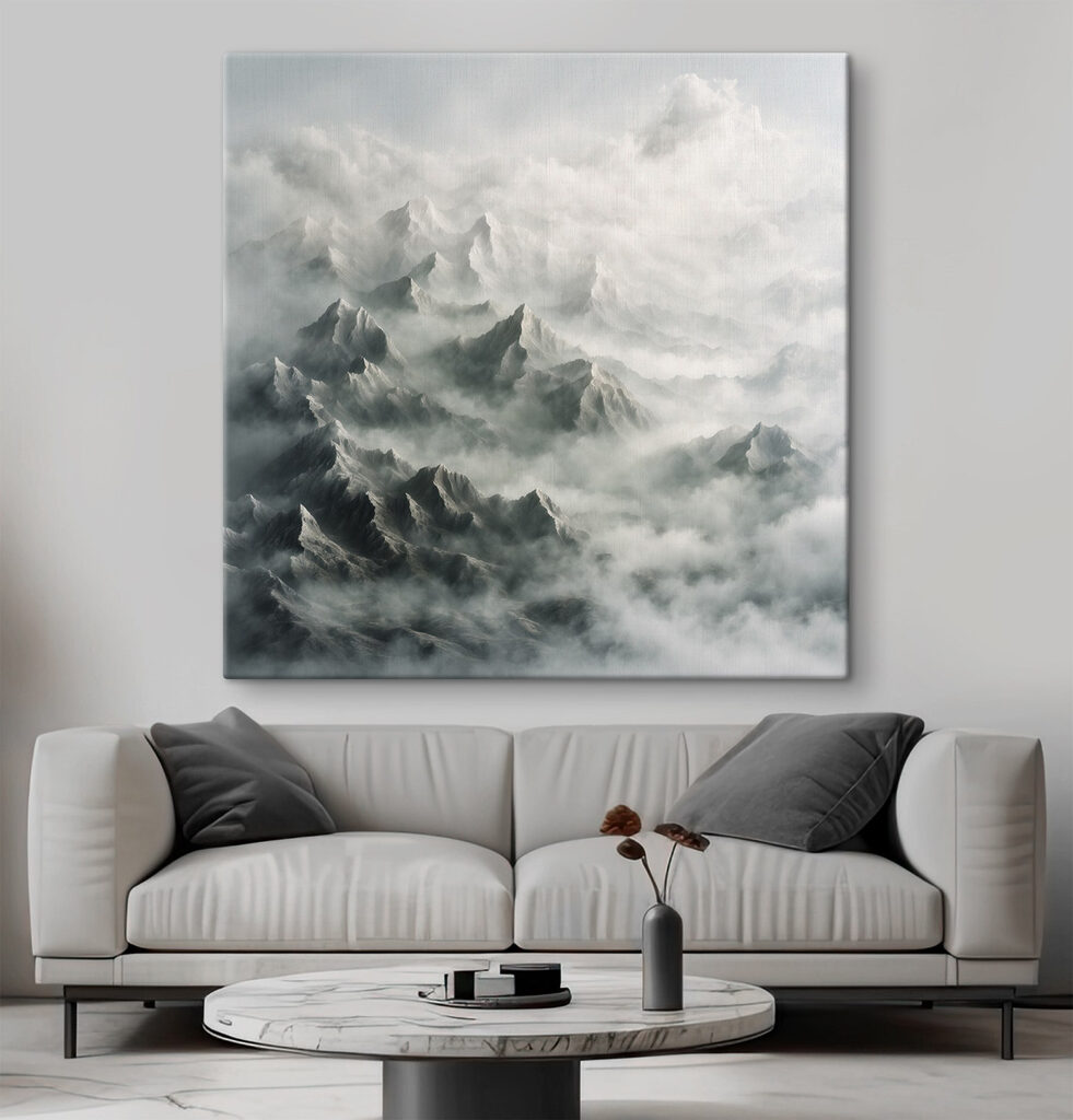 Mountain range with clouds Mountain range with clouds