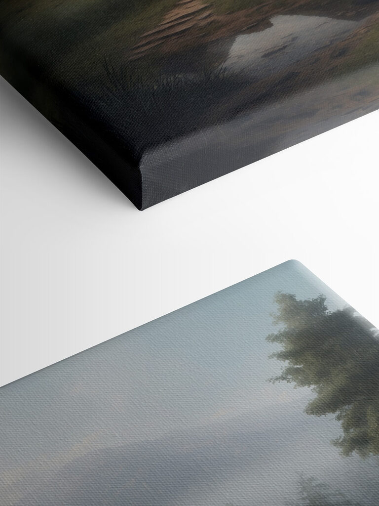 Log cabin in the woods