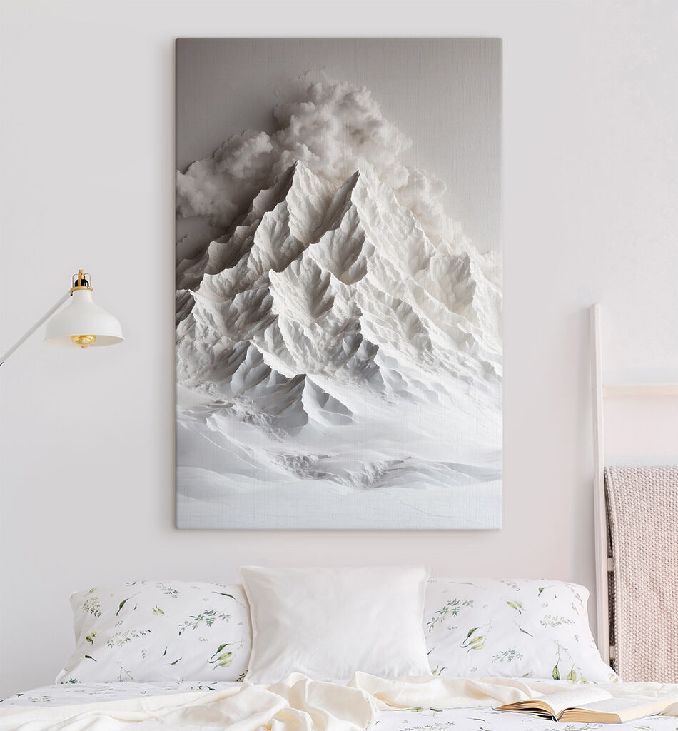 Mountain with smoke coming out of it