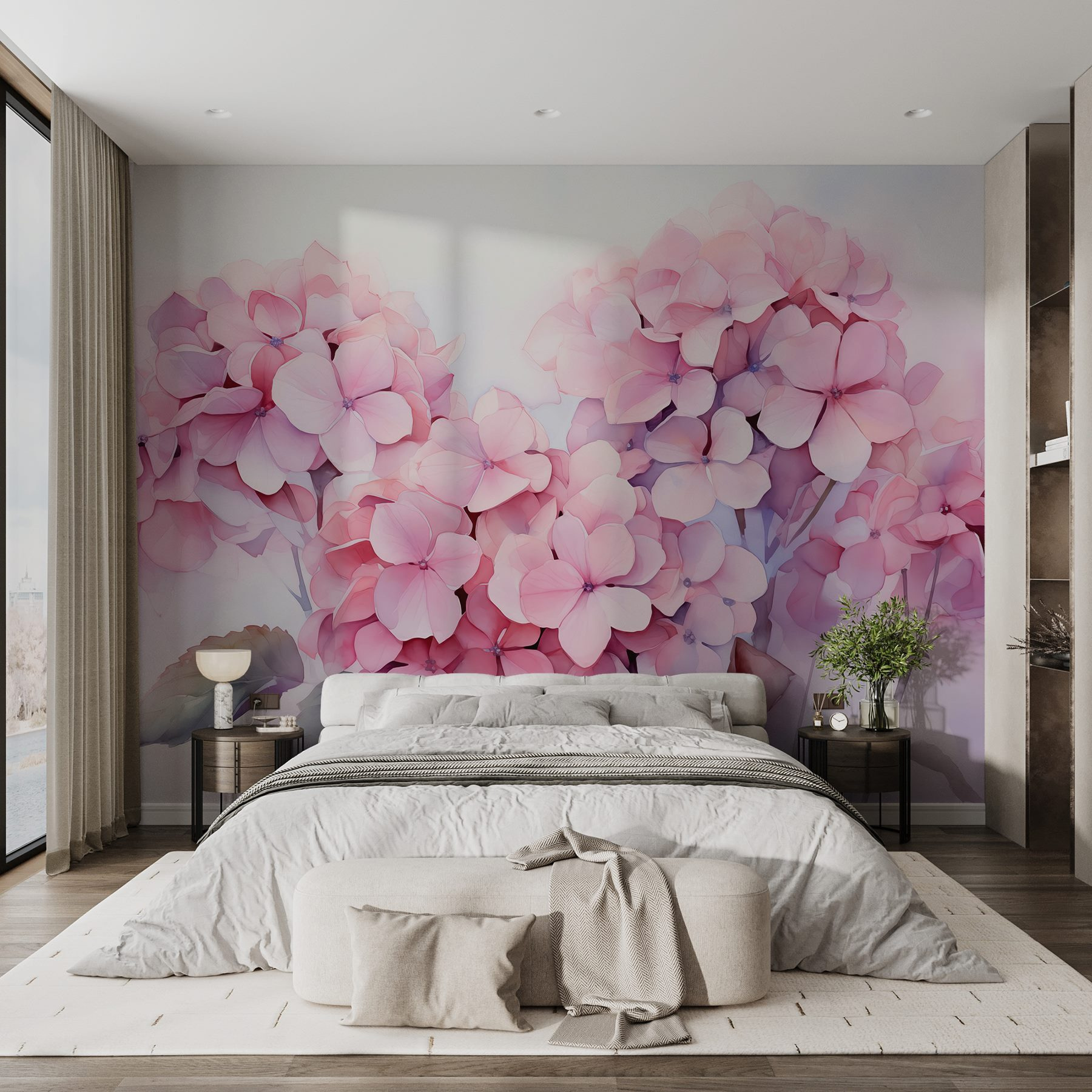 Group of pink flowers Group of pink flowers