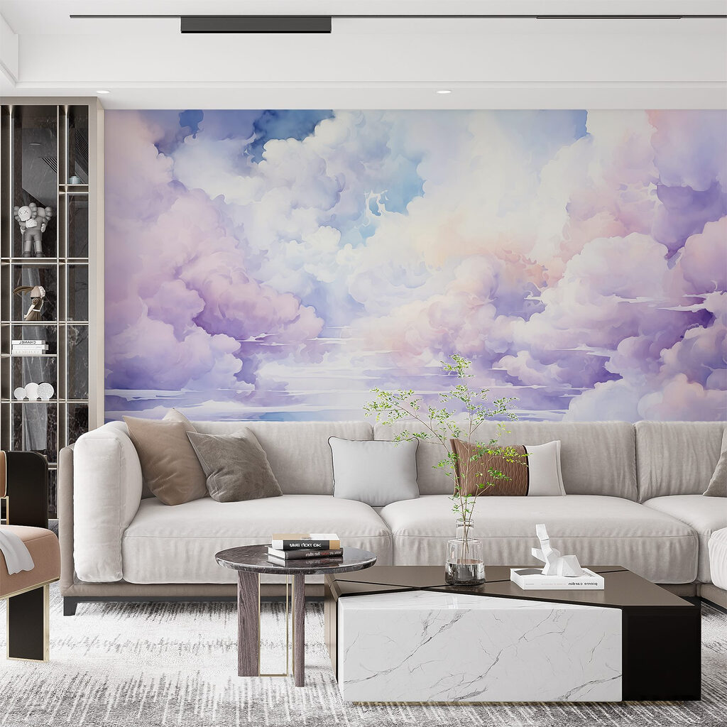Watercolor painting of clouds