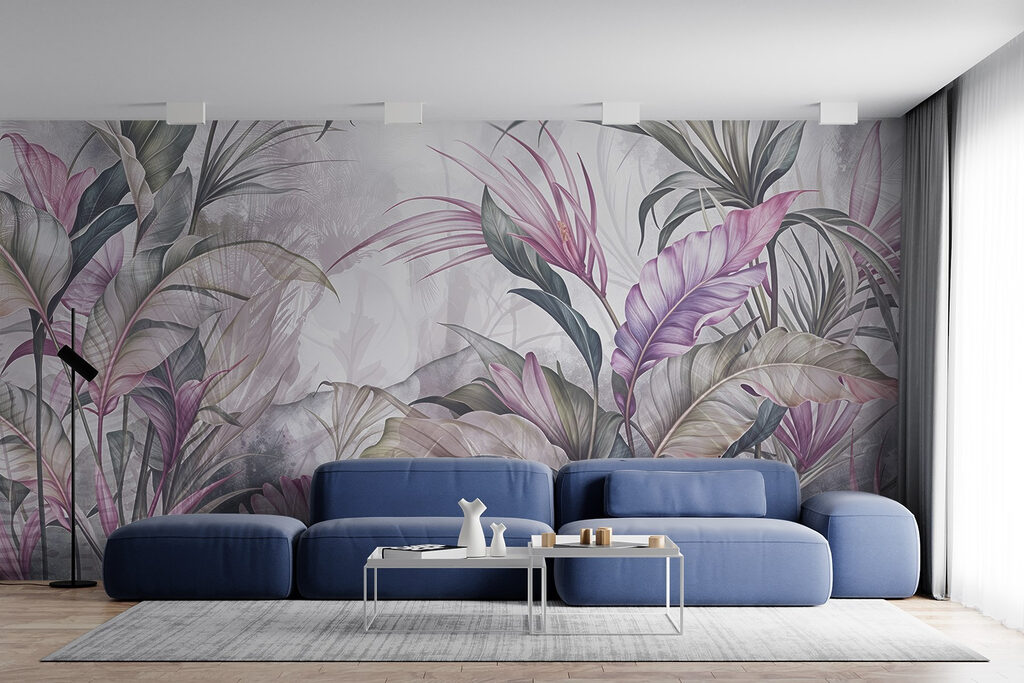 Painting of flowers and leaves Painting of flowers and leaves