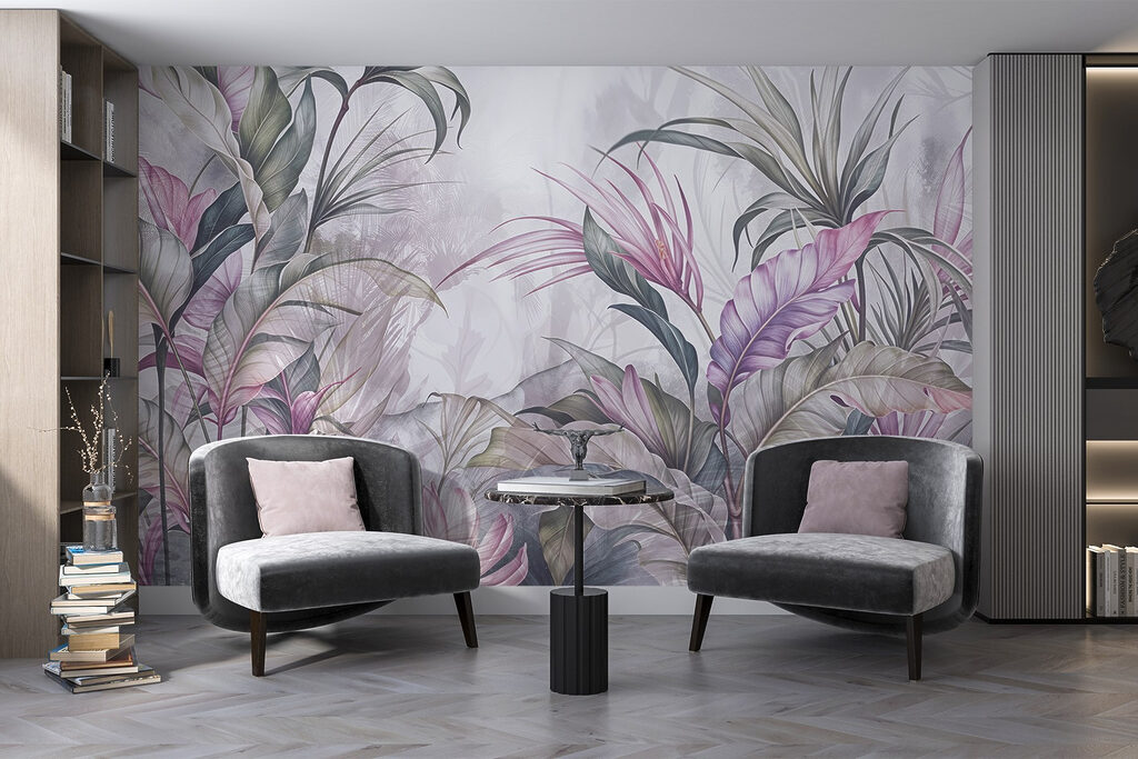 Painting of flowers and leaves Painting of flowers and leaves