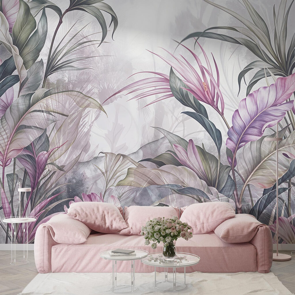 Painting of flowers and leaves Painting of flowers and leaves