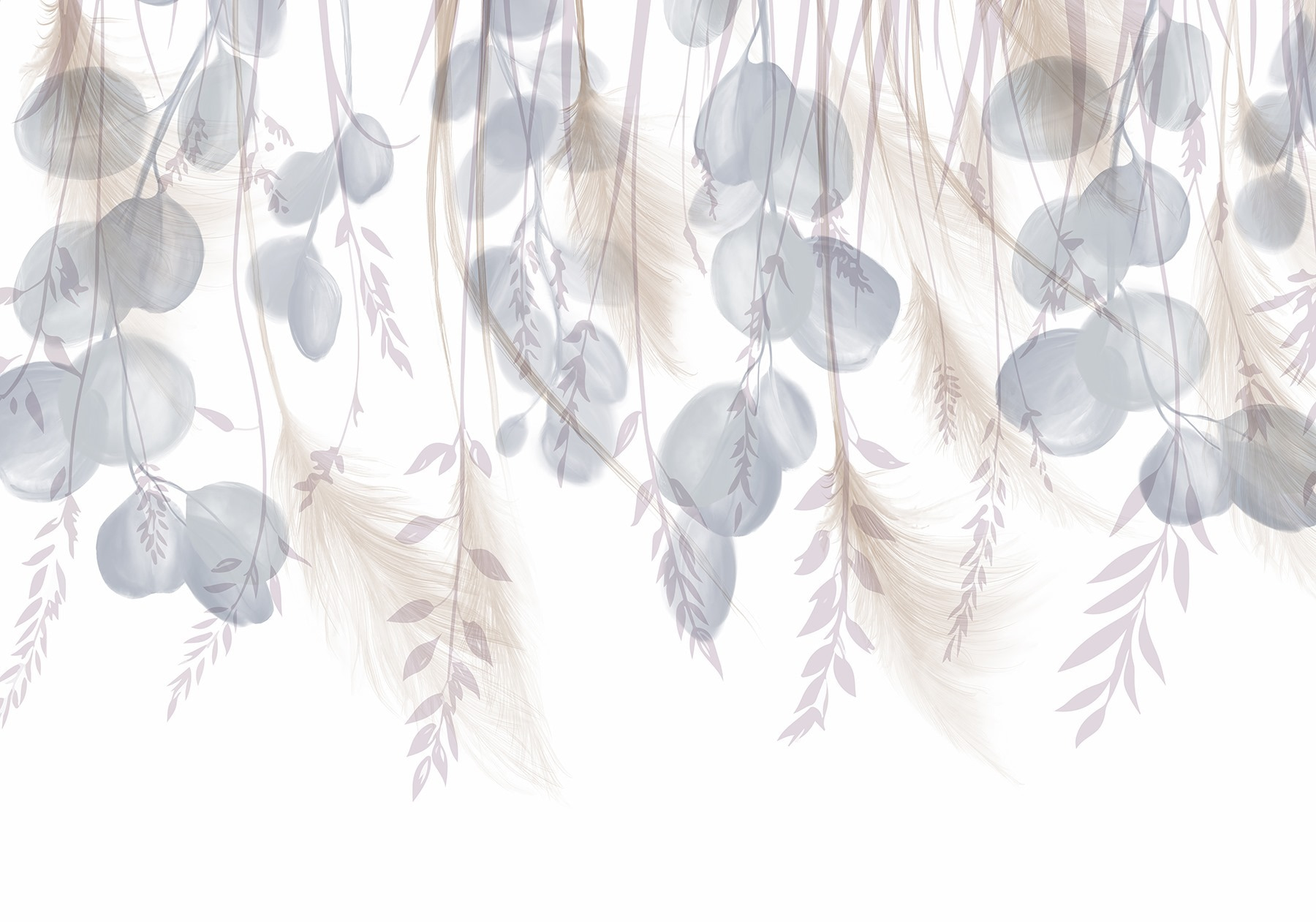 Serene botanical arrangement in soft hues Serene botanical arrangement in soft hues