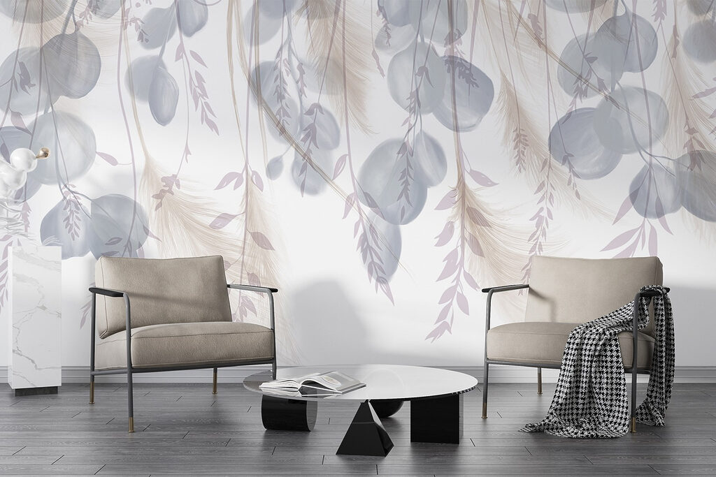 Serene botanical arrangement in soft hues Serene botanical arrangement in soft hues