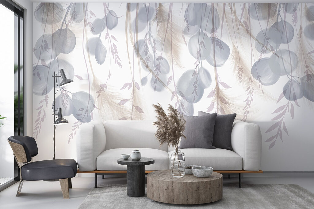 Serene botanical arrangement in soft hues Serene botanical arrangement in soft hues