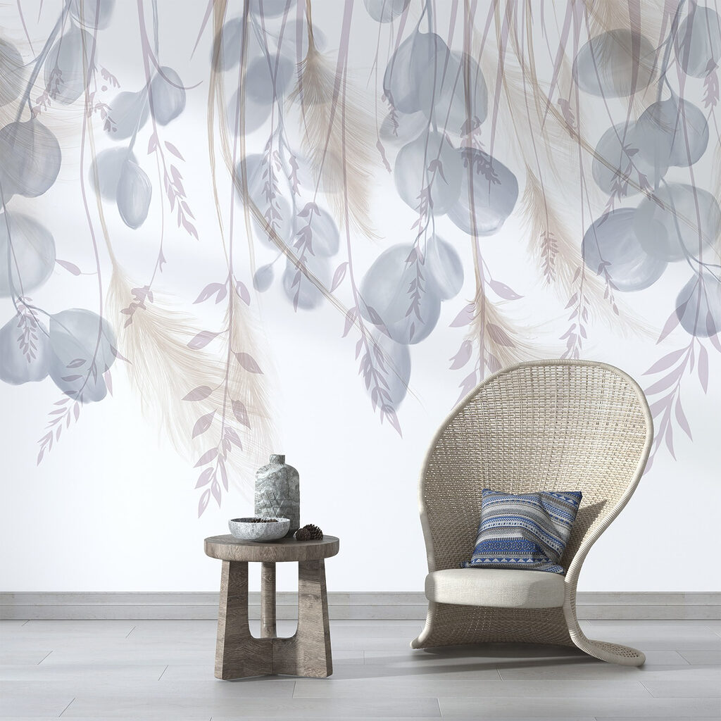 Serene botanical arrangement in soft hues Serene botanical arrangement in soft hues