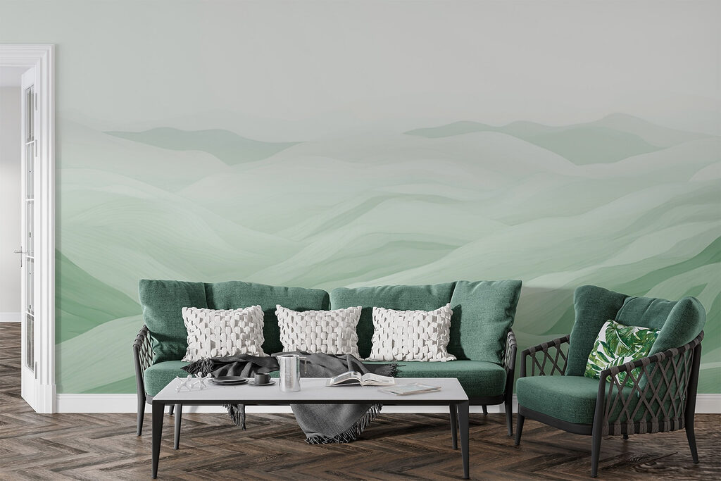 Green and white landscape Green and white landscape