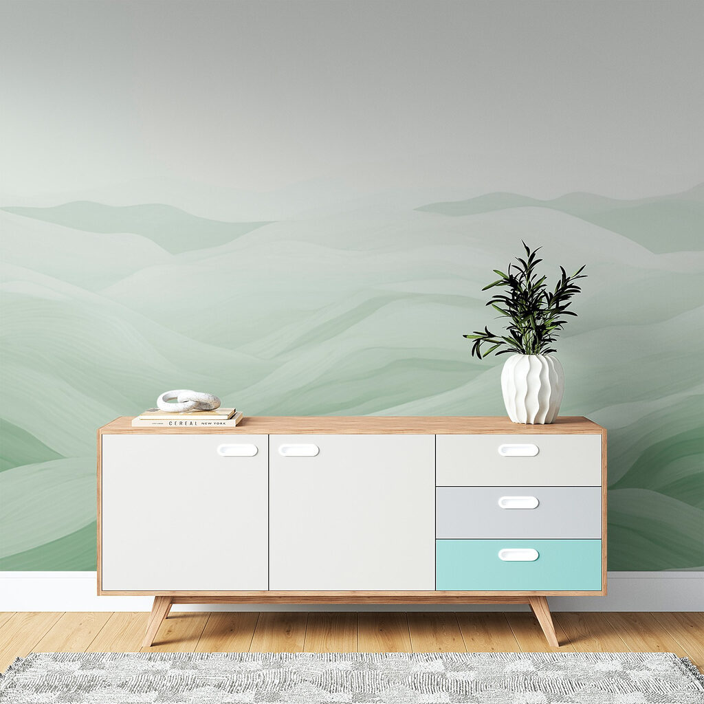 Green and white landscape Green and white landscape