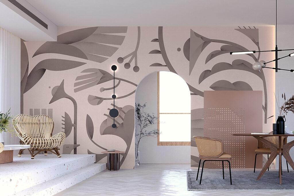 Floral patterns in soft shades