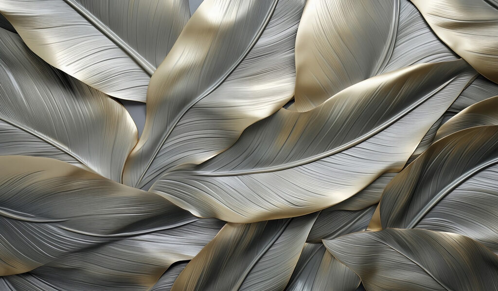 Textured leaves create a unique pattern