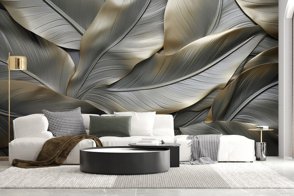 Textured leaves create a unique pattern