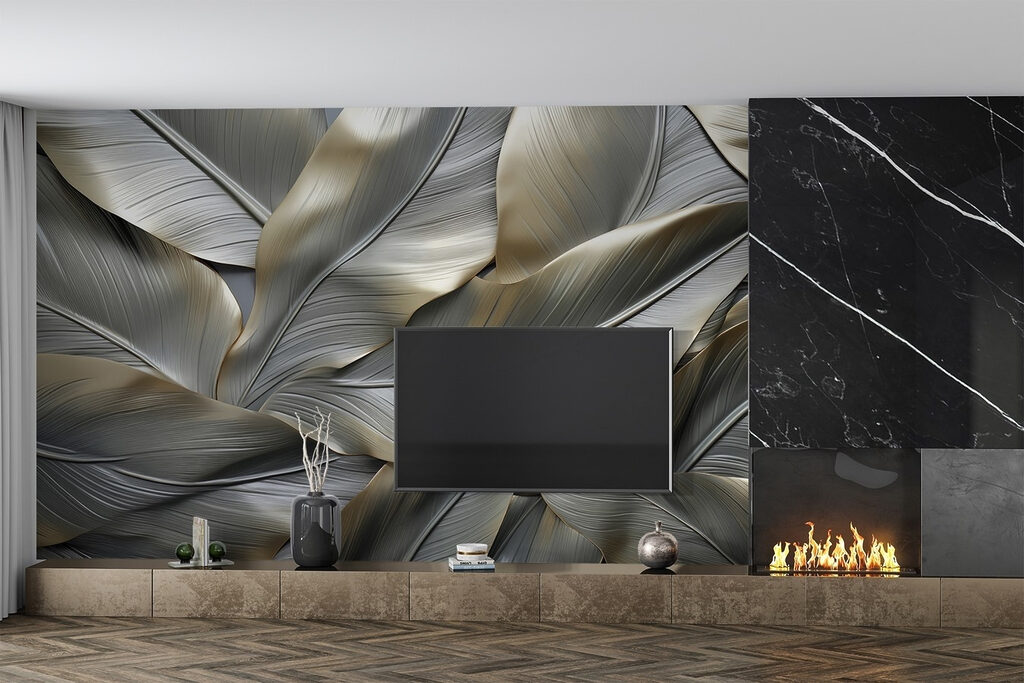 Textured leaves create a unique pattern