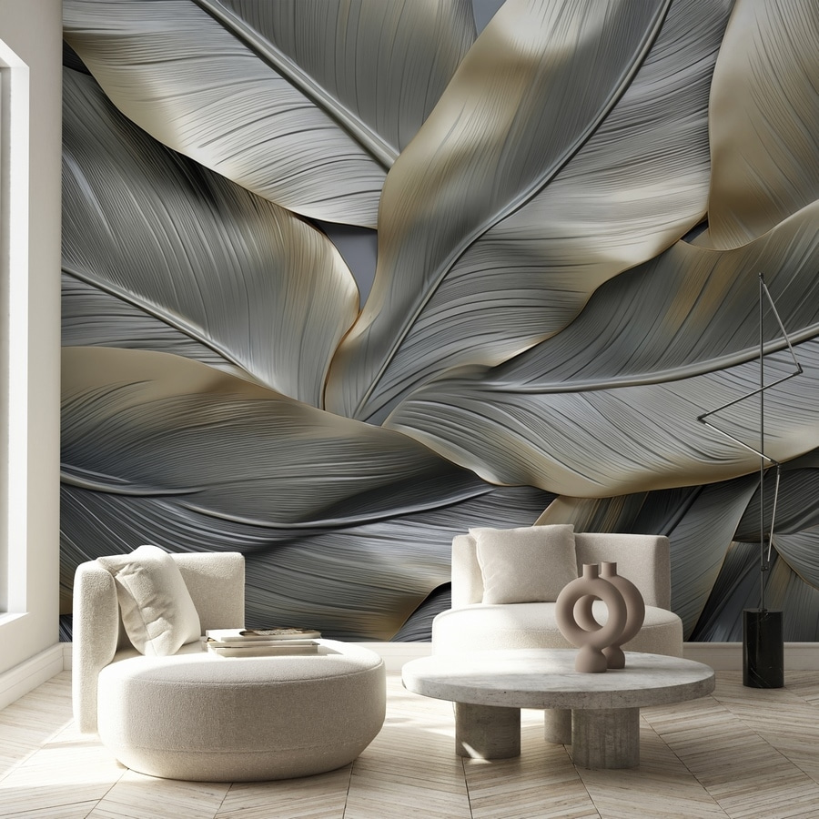 Textured leaves create a unique pattern