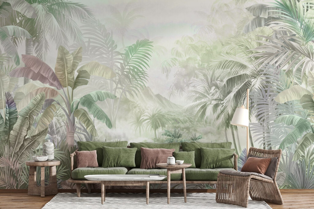 Painting of a forest Painting of a forest