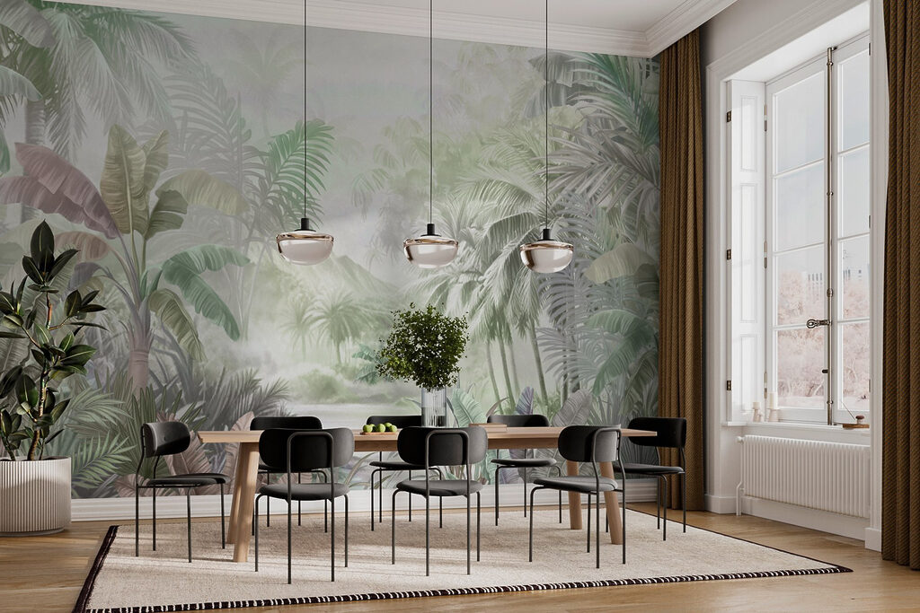 Painting of a forest Painting of a forest