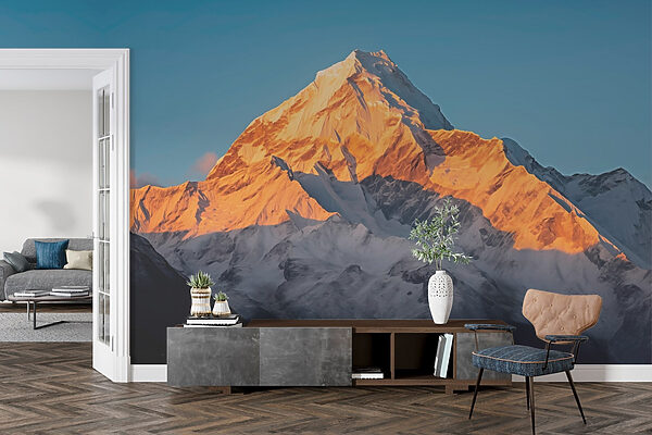 Mountain with snow on it