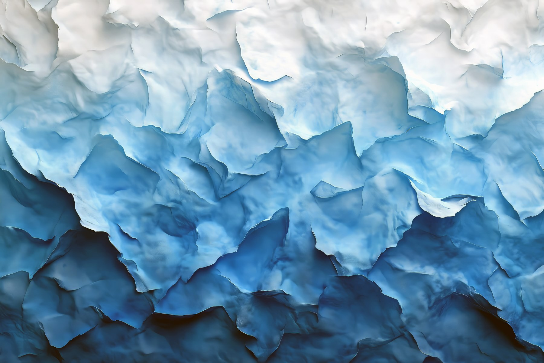 Mountains of textured icy hues