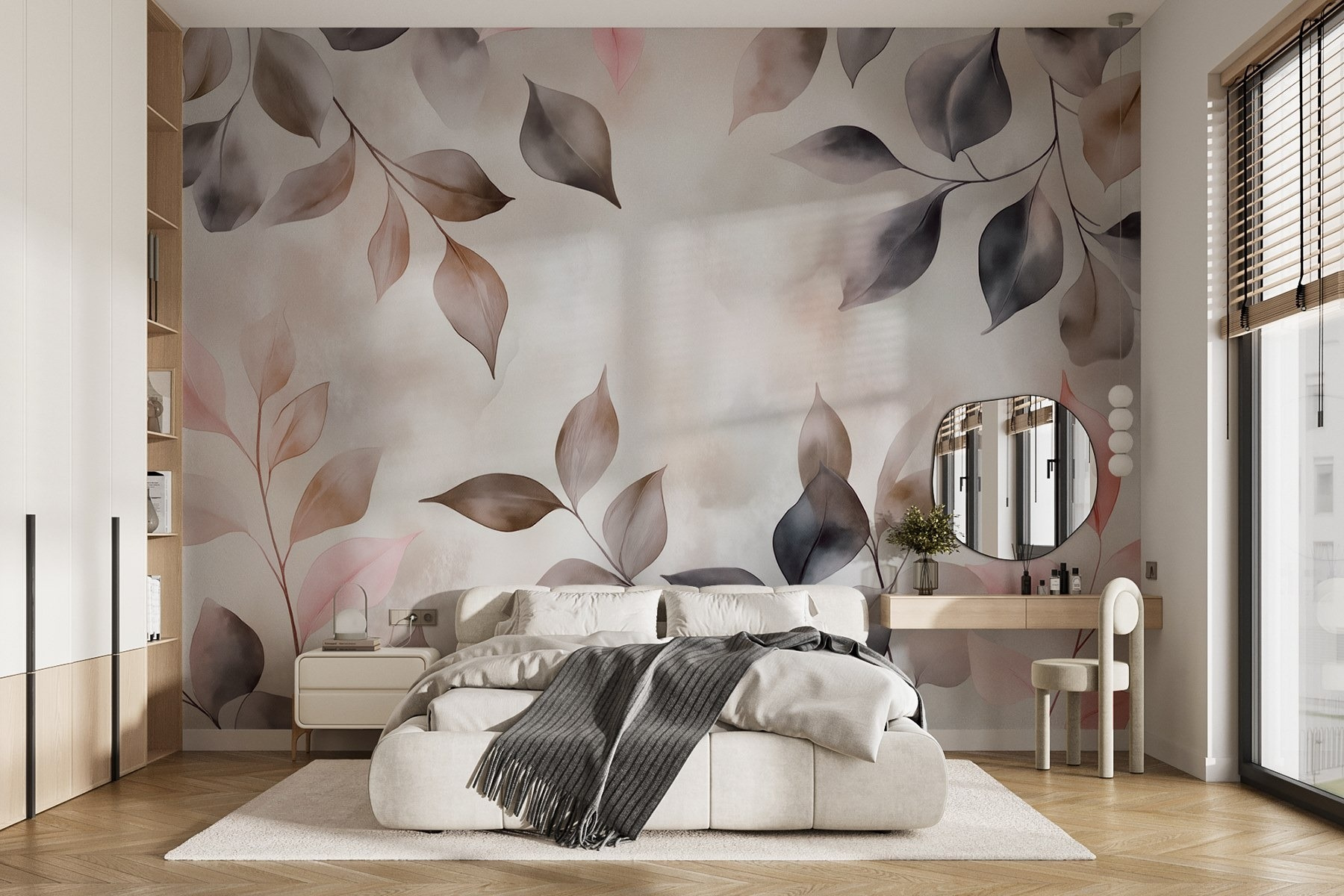 Soft hues dance among gentle leaves