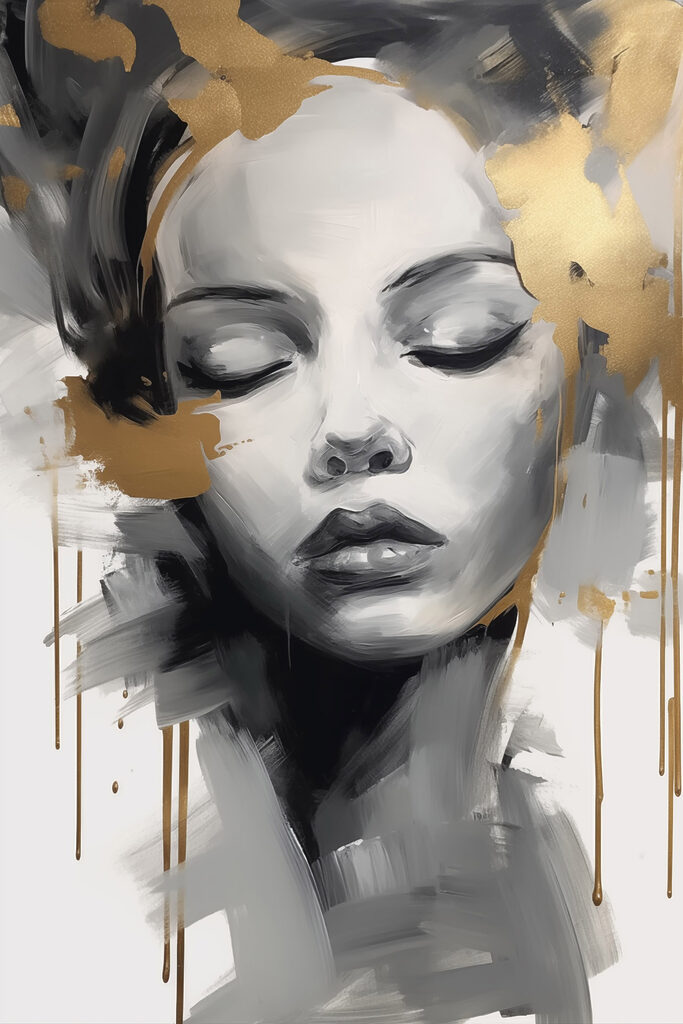 Dreamy face in muted tones Dreamy face in muted tones