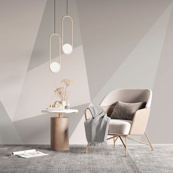 Grey and white triangle pattern