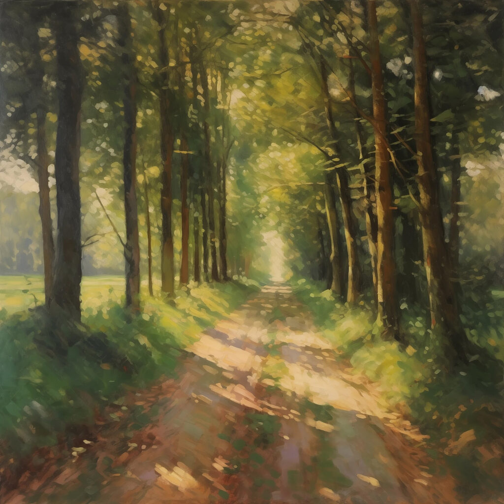 Dirt road through a forest Dirt road through a forest