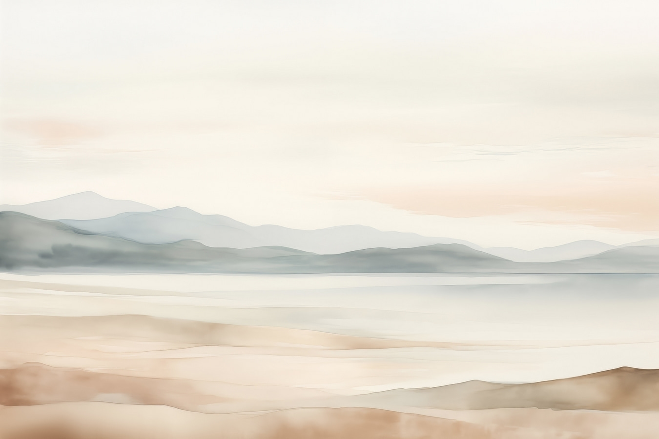 Landscape with hills and fog Landscape with hills and fog