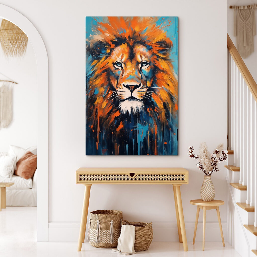 Painting of a lion Painting of a lion