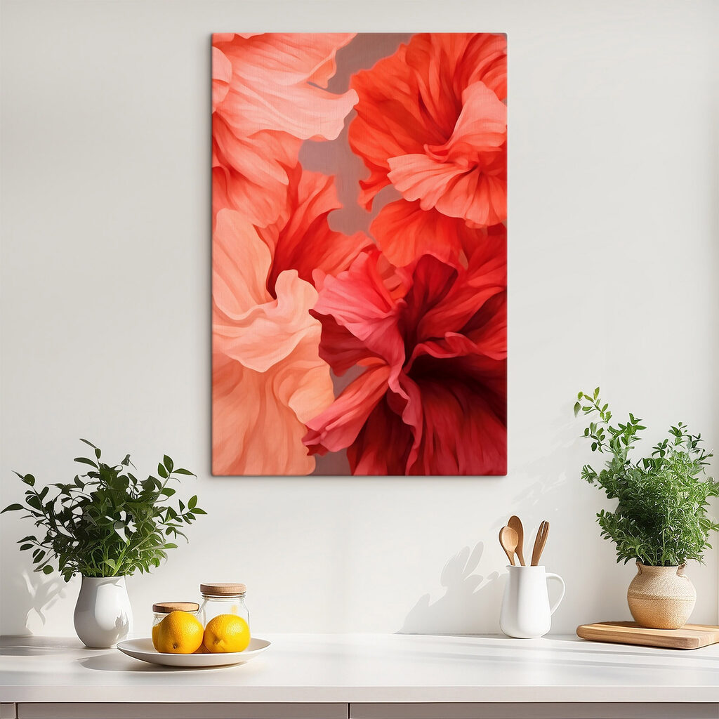 Vibrant blooms in soft hues