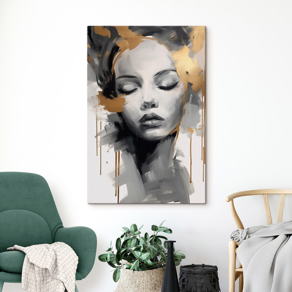 Dreamy face in muted tones Dreamy face in muted tones