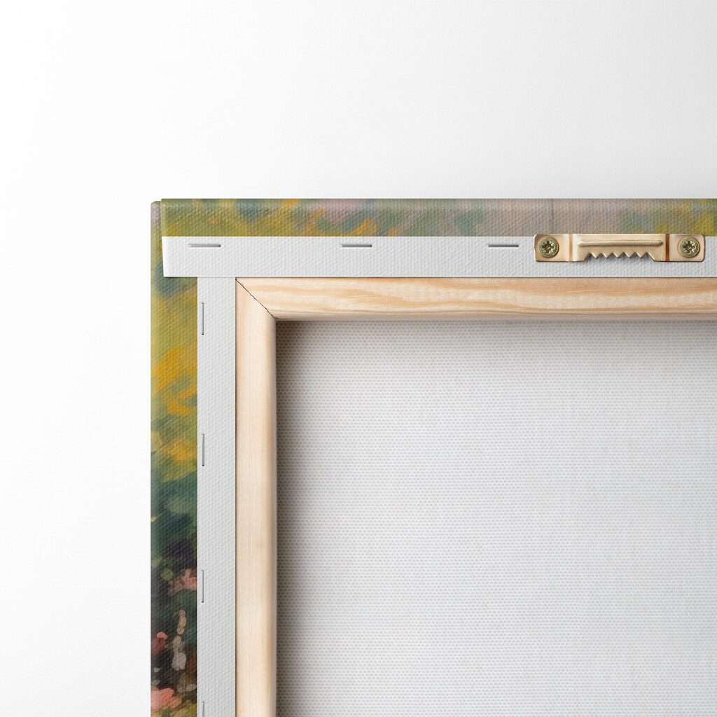 Woman walking down a path with a large umbrella