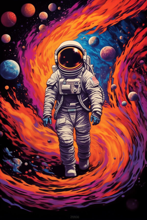 Astronaut kráčajúci vo vesmíre Astronaut kráčajúci vo vesmíre