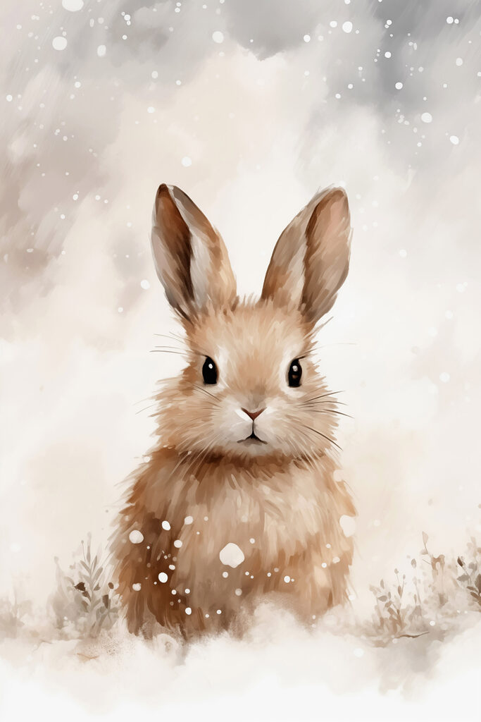 Rabbit in the snow Rabbit in the snow