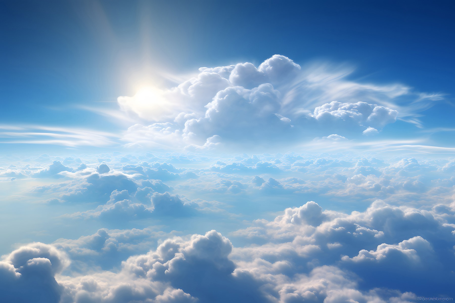 Clouds and blue sky with clouds and the sun Clouds and blue sky with clouds and the sun